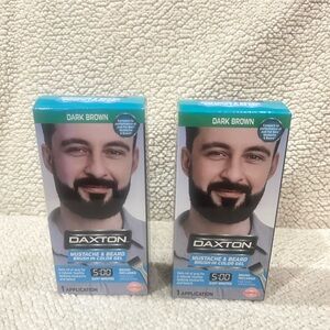 Dark Brown Daxton Mustache & Beard Brush-In Color Gel